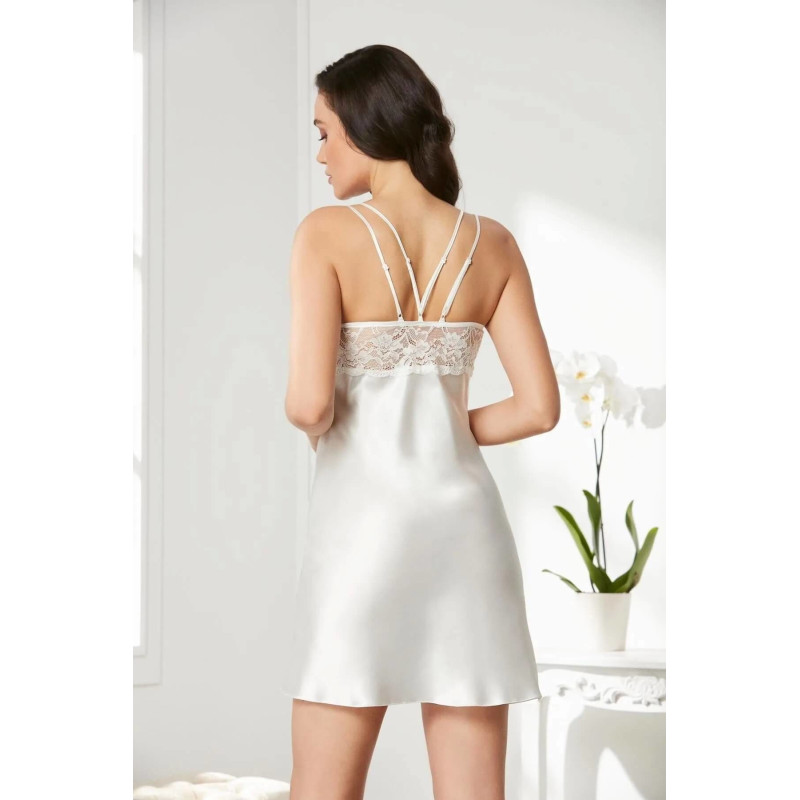 Pierre Cardin Saten Dantelli Gecelik ve Sabahlık Takımı 4375 Ekru Pierre Cardin Saten Dantelli Gecelik ve Sabahlık Takımı 4375 Ekru