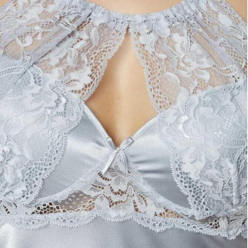 Pierre Cardin Saten Dantelli Gecelik ve Sabahlık Takımı 4375 Mist Pierre Cardin Saten Dantelli Gecelik ve Sabahlık Takımı 4375 Mist