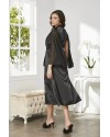 Pierre Cardin Saten Dantelli Gecelik ve Sabahlık Takımı 4375 siyah