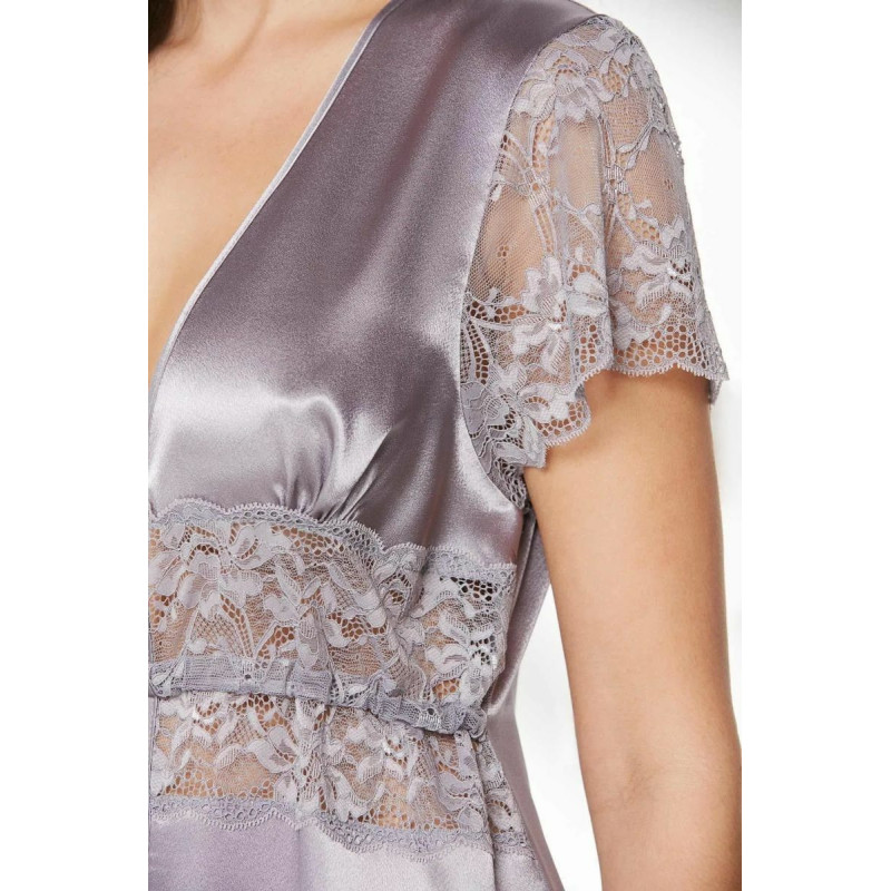 Pierre Cardin Saten Dantelli Midi Sabahlık 1020 Royal Pierre Cardin Saten Dantelli Midi Sabahlık 1020 Royal