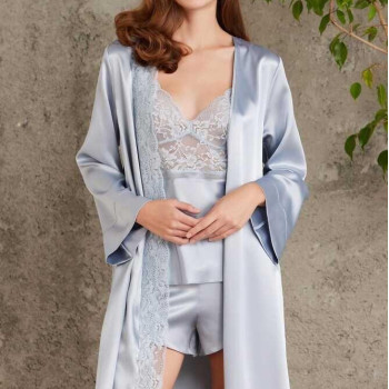 Pierre Cardin Saten Dörtlü Gelin Çeyiz Seti  7015 Mist