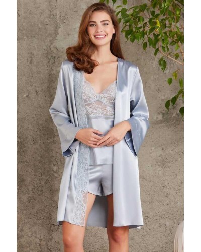 Pierre Cardin Saten Dörtlü Gelin Çeyiz Seti  7015 Mist