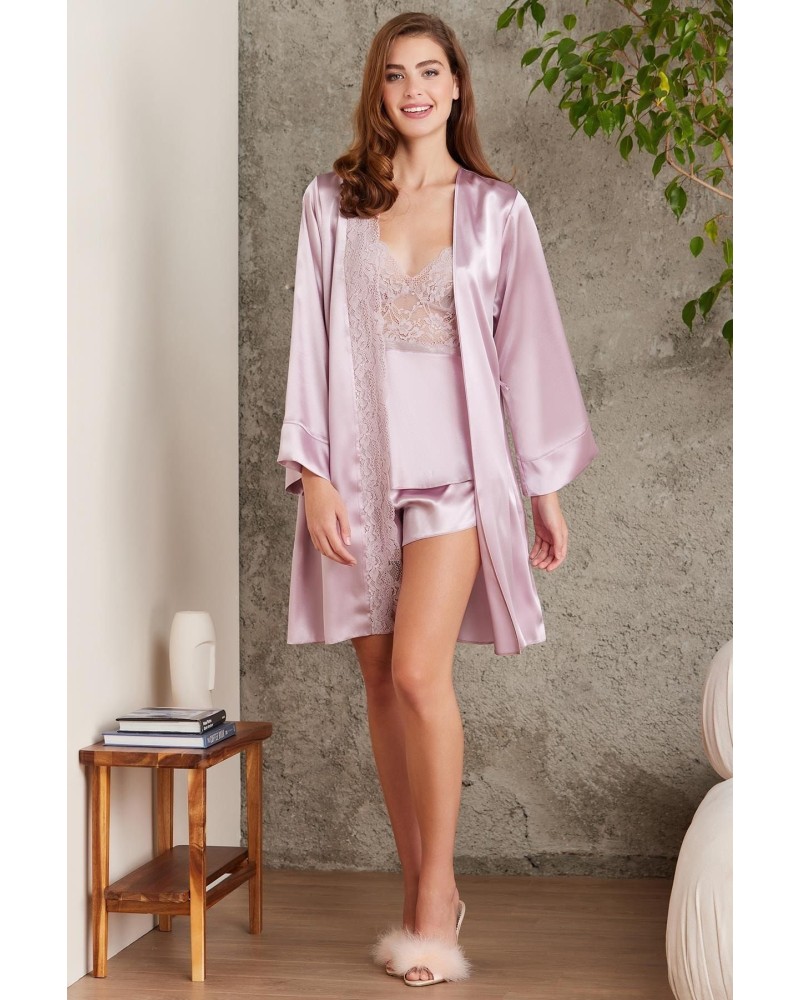 Pierre Cardin Saten Dörtlü Gelin Çeyiz Seti Rose 7015