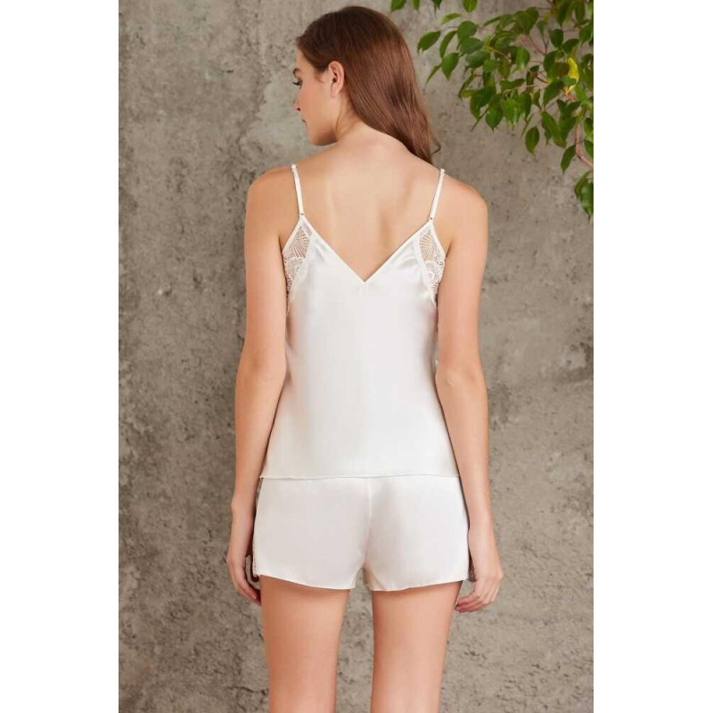 Pierre Cardin Saten Ekru Dörtlü Gelin Çeyiz Seti 7085