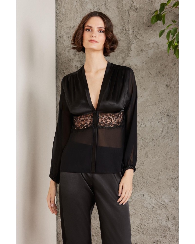 Pierre Cardin Saten Gecelik Sabahlık Pijama Şort 6'lı Gelin Çeyiz Seti 6005 Pierre Cardin Saten Gecelik Sabahlık Pijama Şort 6'lı Gelin Çeyiz Seti 6005