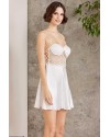 Pierre Cardin Saten Gecelik Sabahlık Pijama Şort 6'lı Gelin Çeyiz Seti Ekru 6005 Pierre Cardin Saten Gecelik Sabahlık Pijama Şort 6'lı Gelin Çeyiz Seti Ekru 6005