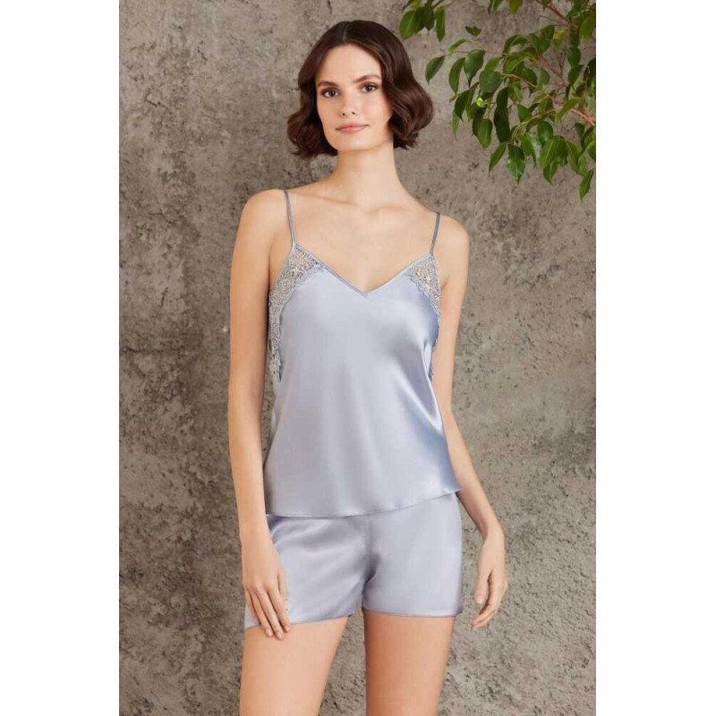 Pierre Cardin Saten Gecelik Sabahlık Pijama Şort Takım 6'lı Çeyiz Seti 6000 mist