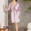 Pierre Cardin Saten Gecelik Sabahlık Pijama Şort 6'lı Çeyiz Seti 6000 Rose