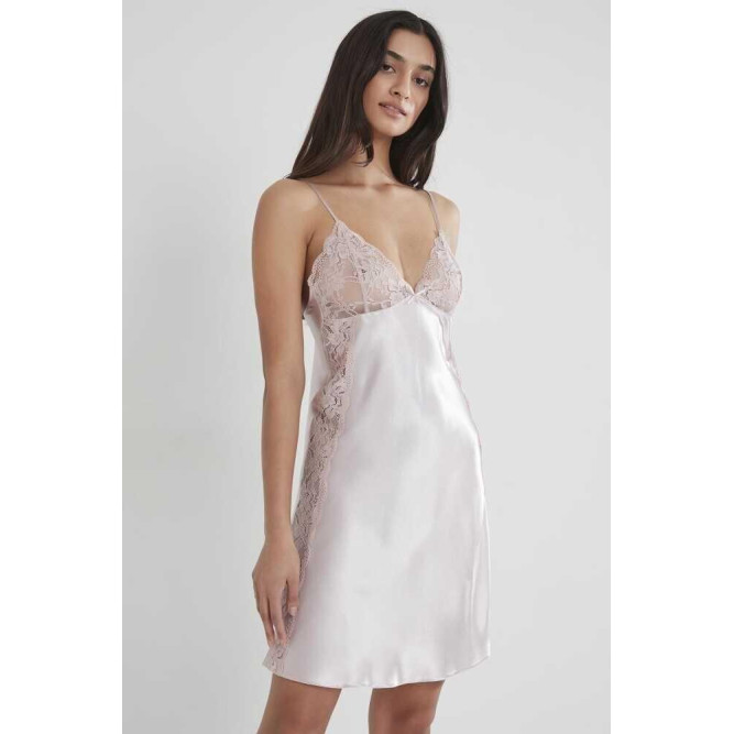 Pierre Cardin Pudra Saten Güpürlü Gecelik 624 Pierre Cardin Pudra Saten Güpürlü Gecelik 624