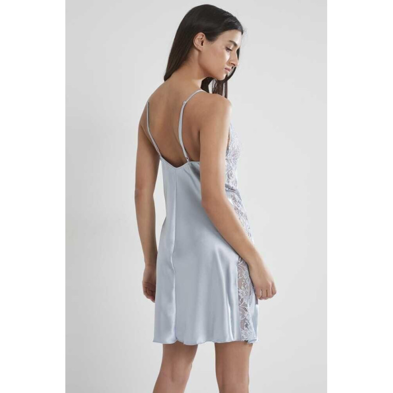 Pierre Cardin Saten Güpürlü Gecelik 624 Mist Pierre Cardin Saten Güpürlü Gecelik 624 Mist