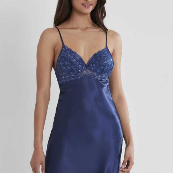 Pierre Cardin Saten Güpürlü Kaplı Gecelik 600 Laci