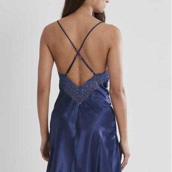 Pierre Cardin Saten Güpürlü Kaplı Gecelik 600 Laci