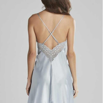 Pierre Cardin Saten Güpürlü Kaplı Gecelik 600 Mist