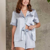 Pierre Cardin Saten Kadın Biyeli Şort Pijama Takımı Mist 1205