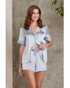 Pierre Cardin Saten Kadın Biyeli Şort Pijama Takımı Mist 1205 Pierre Cardin Saten Kadın Biyeli Şort Pijama Takımı Mist 1205