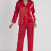Pierre Cardin Saten Kadın Pijama Takımı 1200 Kırmızı