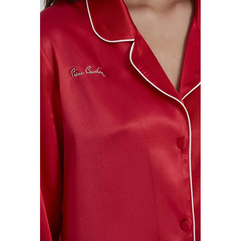 Pierre Cardin Saten Kadın Pijama Takımı 1200 Kırmızı