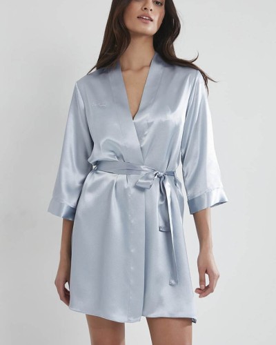 Pierre Cardin Saten Kısa Tek Sabahlık 1010 Mist