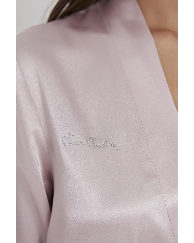 Pierre Cardin Saten Kısa Tek Sabahlık 1010 Pudra