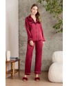 Pierre Cardin Saten Pijama Takımı 1200 Bordo