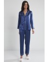 Pierre Cardin Saten Pijama Takımı 1200 Lacivert Pierre Cardin Saten Pijama Takımı 1200 Lacivert