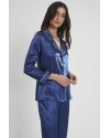 Pierre Cardin Saten Pijama Takımı 1200 Lacivert Pierre Cardin Saten Pijama Takımı 1200 Lacivert