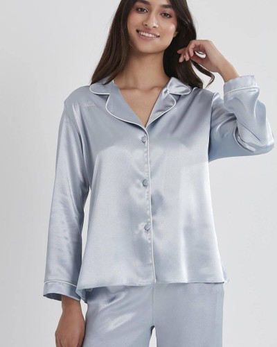 Pierre Cardin Saten Pijama Takımı 1200 Mist Pierre Cardin Saten Pijama Takımı 1200 Mist