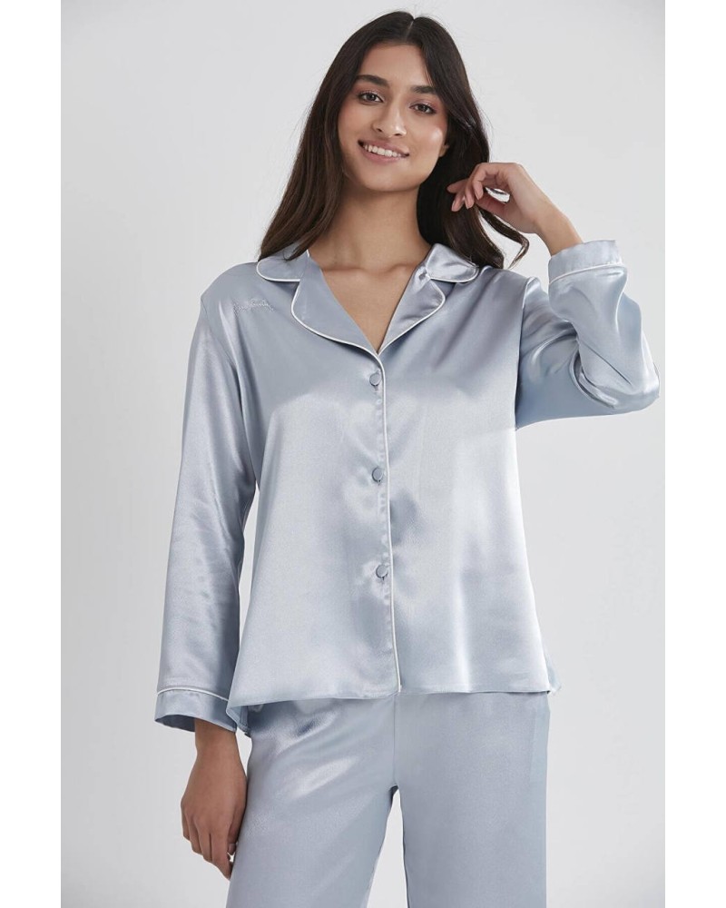 Pierre Cardin Saten Pijama Takımı 1200 Mist Pierre Cardin Saten Pijama Takımı 1200 Mist
