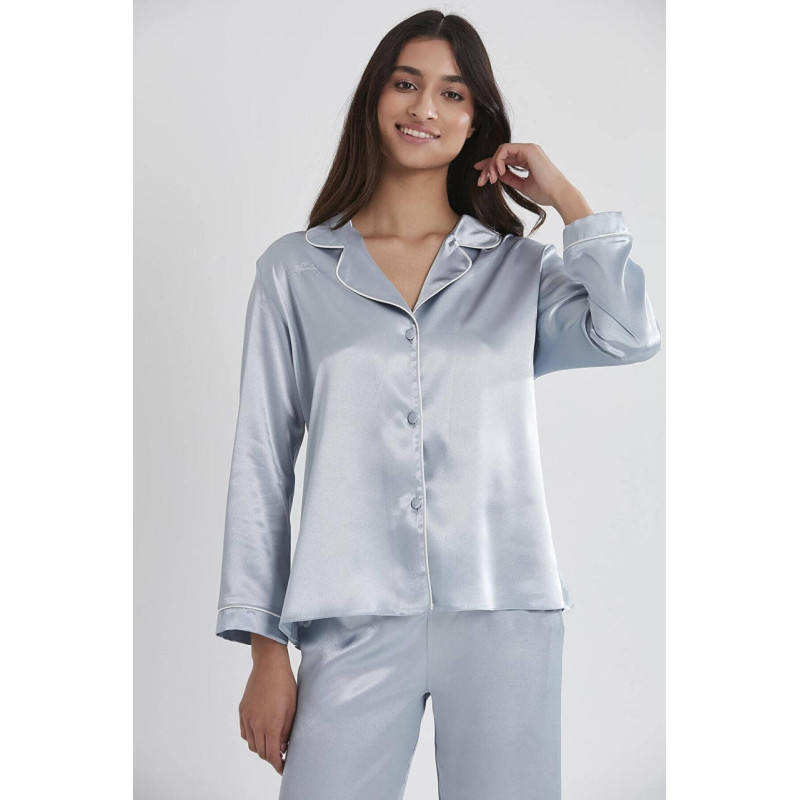 Pierre Cardin Saten Pijama Takımı 1200 Mist Pierre Cardin Saten Pijama Takımı 1200 Mist