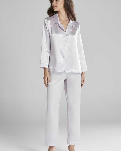 Pierre Cardin Saten Pijama Takımı 1200 Viola