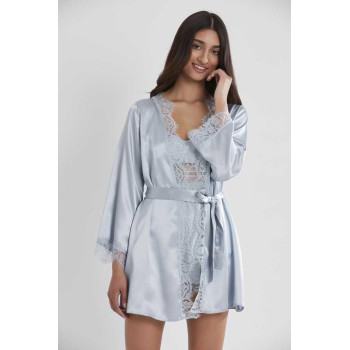 Pierre Cardin Saten Mist 3lü Kimono Şort Takımı 2490 