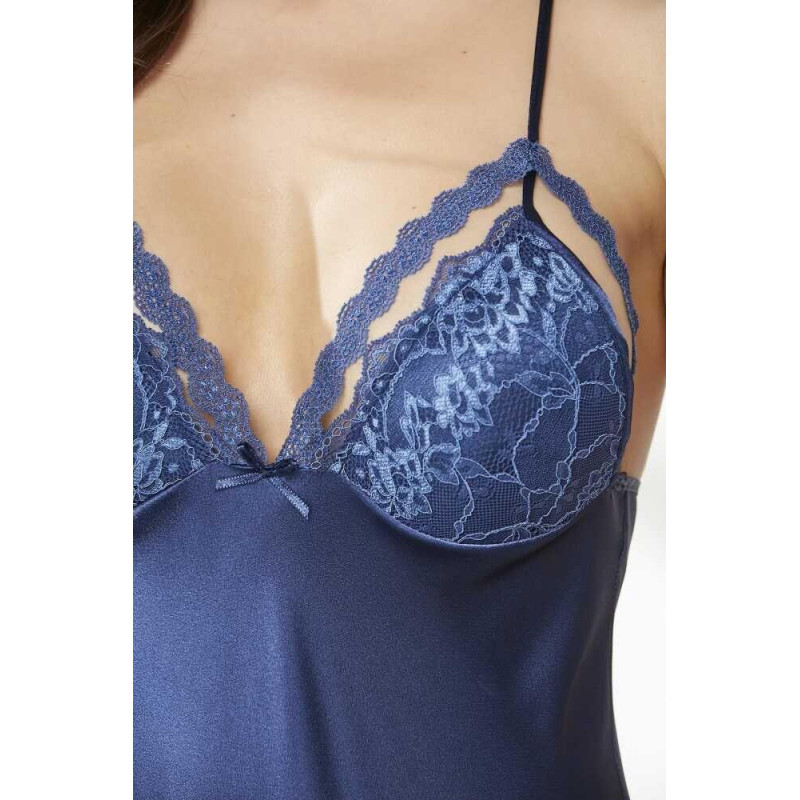 Pierre Cardin Siyah Sütyen Kaplı Sabahlık Gecelik Set 4250 Laci