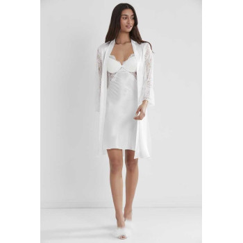 Pierre Cardin Ekru Sütyen Kaplı Sabahlık Gecelik 4025