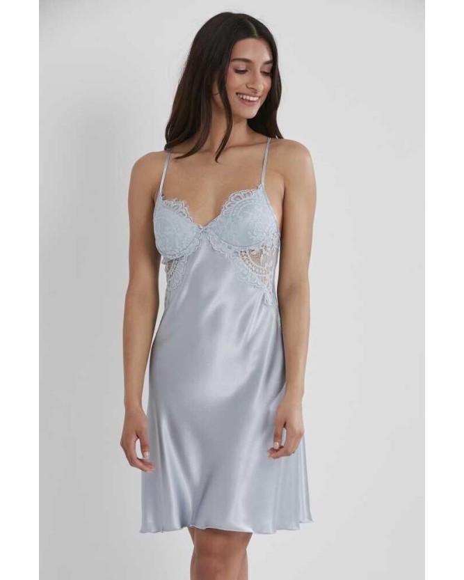 Pierre Cardin Sütyen Kaplı Sabahlık Gecelik 4025 Mist Pierre Cardin Sütyen Kaplı Sabahlık Gecelik 4025 Mist