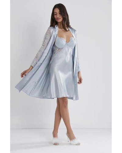 Pierre Cardin Sütyen Kaplı Sabahlık Gecelik 4025 Mist