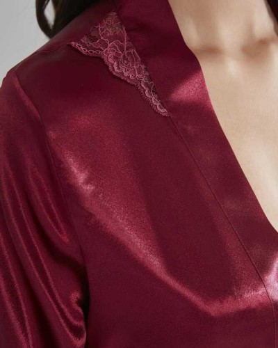 Pierre Cardin Sütyen Kaplı Sabahlık Gecelik Set 4050 Bordo Pierre Cardin Sütyen Kaplı Sabahlık Gecelik Set 4050 Bordo