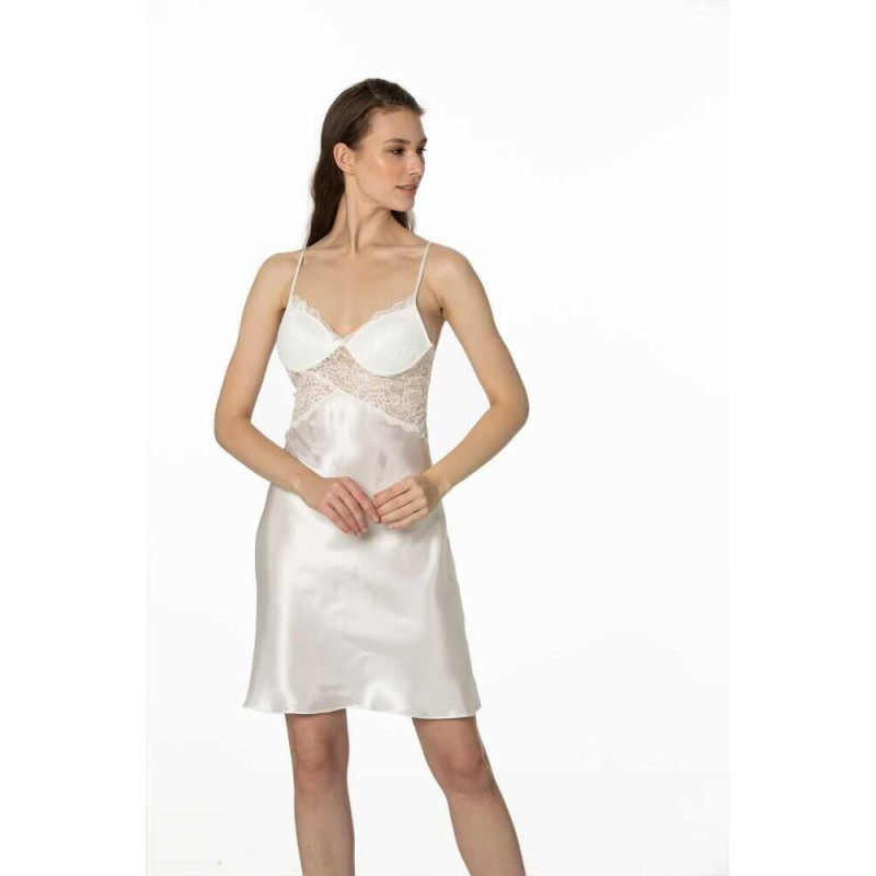 Pierre Cardin Sütyen Kaplı Sabahlık Gecelik Set 4050 Ekru Pierre Cardin Sütyen Kaplı Sabahlık Gecelik Set 4050 Ekru