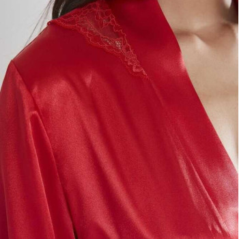 Pierre Cardin Sütyen Kaplı Sabahlık Gecelik Set 4050 Kırmızı Pierre Cardin Sütyen Kaplı Sabahlık Gecelik Set 4050 Kırmızı