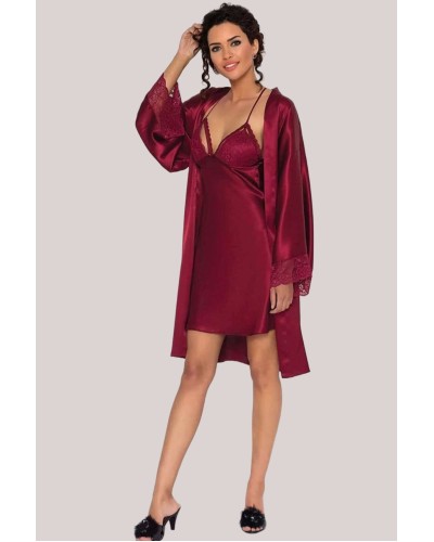 Pierre Cardin Sütyen Kaplı Sabahlık Gecelik Set 4250