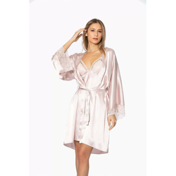 Pierre Cardin Sütyen Kaplı Sabahlık Gecelik Set 4250 Pudra