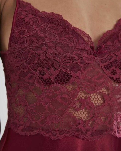 Pierre Cardin Bordo Sütyen Kaplı Sabahlık Gecelik Set 4265