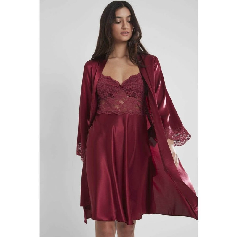 Pierre Cardin Sütyen Kaplı Sabahlık Gecelik Set 4265