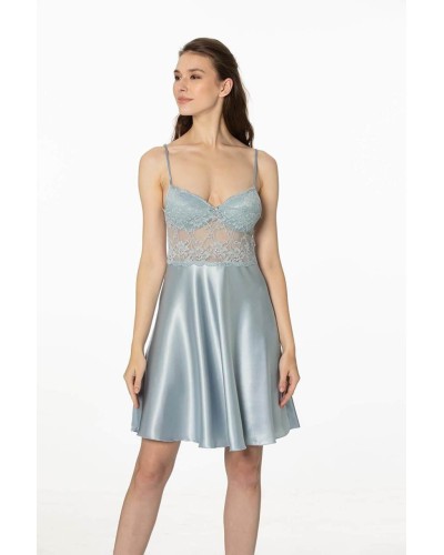 Pierre Cardin Sütyen Kaplı Sabahlık Gecelik Set 4265 Mist Pierre Cardin Sütyen Kaplı Sabahlık Gecelik Set 4265 Mist