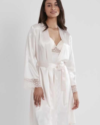 Pierre Cardin İnci Sütyen Kaplı Sabahlık Gecelik Set 4285