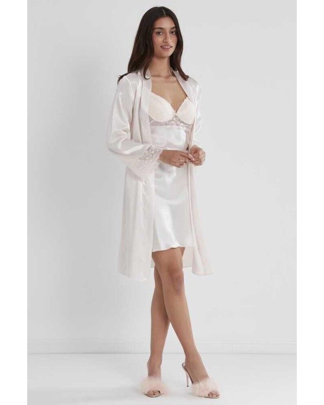 Pierre Cardin İnci Sütyen Kaplı Sabahlık Gecelik Set 4285