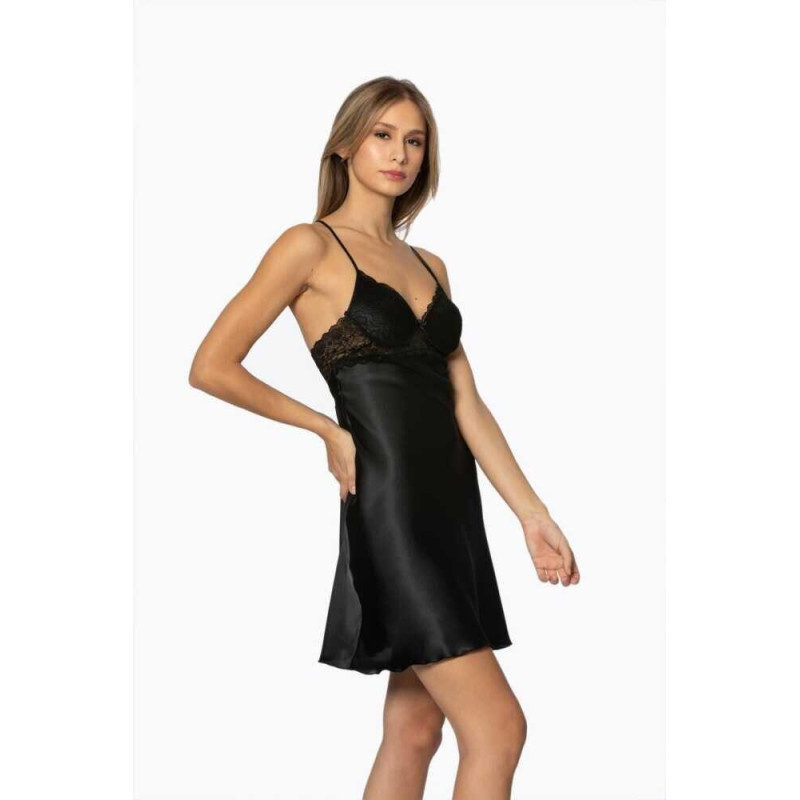 Pierre Cardin Sütyen Kaplı Siyah Sabahlık Gecelik Set 4285 Pierre Cardin Sütyen Kaplı Siyah Sabahlık Gecelik Set 4285