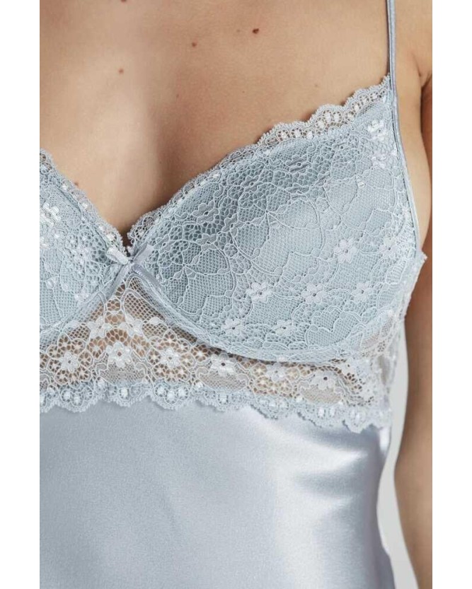 Pierre Cardin Sütyen Kaplı Sabahlık Gecelik Set 4285 Mist Pierre Cardin Sütyen Kaplı Sabahlık Gecelik Set 4285 Mist