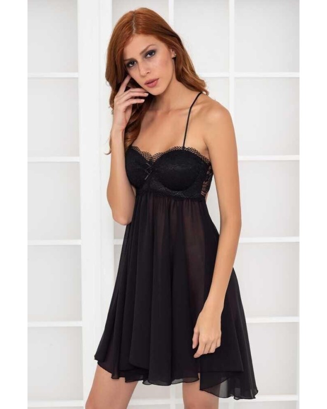 Pierre Cardin Tül Gipürlü Kadın Gecelik 880 Pierre Cardin Tül Gipürlü Kadın Gecelik 880