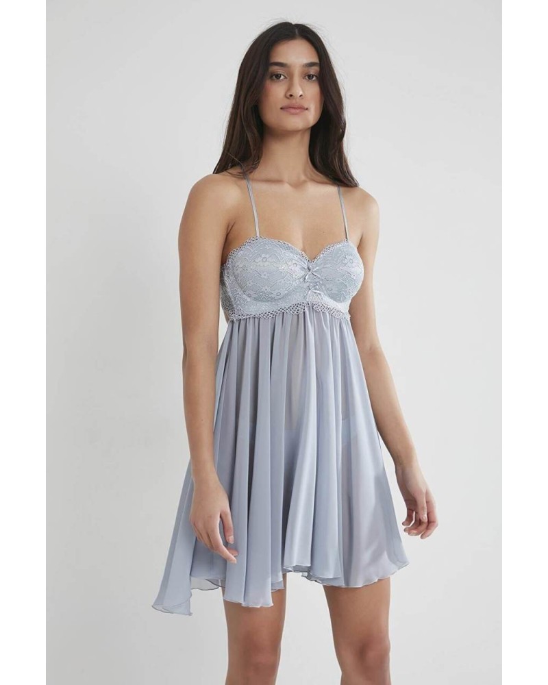 Pierre Cardin Tül Gipürlü Kadın Gecelik 880 Mist Pierre Cardin Tül Gipürlü Kadın Gecelik 880 Mist