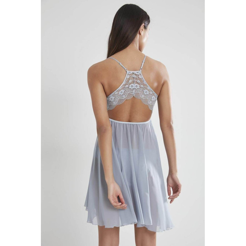 Pierre Cardin Tül Gipürlü Kadın Gecelik 880 Mist Pierre Cardin Tül Gipürlü Kadın Gecelik 880 Mist